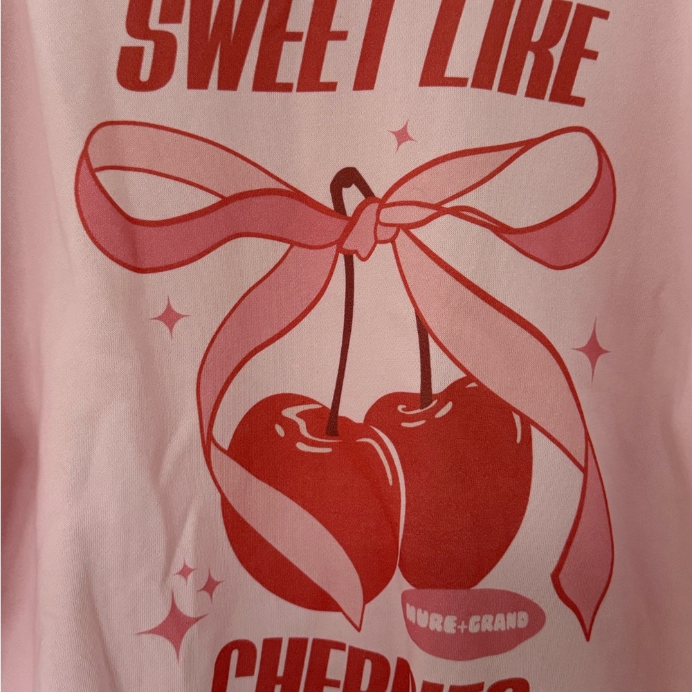 Mure + Grand Sweet like Cherries Pink Sweatshirt